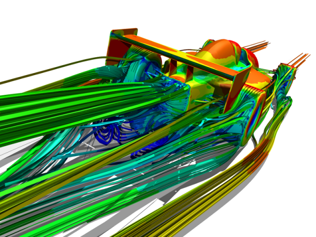 CFD Simulation of an Open Wheel Racecar