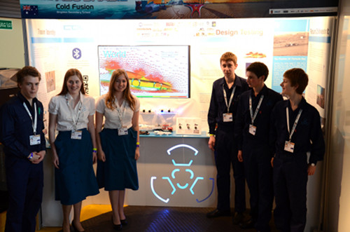 Cold Fusion Team and Booth Display