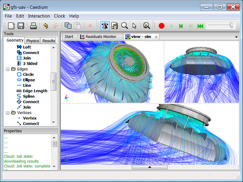 CFD Simulation of Hybrid Geometry Model Performed by Azure