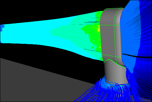 Idealized Dyson Air Multiplier CFD Simulation - Front
