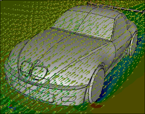 CFD Simulation of a Car with a Wing