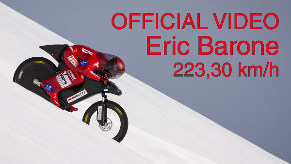 Eric Barone - 223,30 km/h (138.752 mph) - World mountain bike speed record