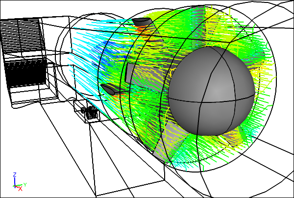 Airflow Through the Virtual Wind Tunnel Fan