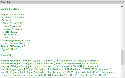 Caedium Using CUDA GPU Linear Solvers