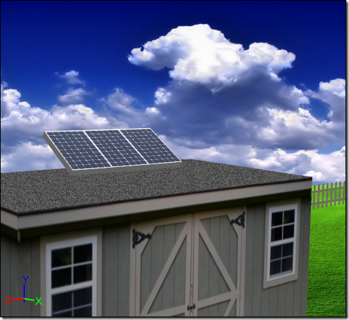 Solar Panels on Shed Roof