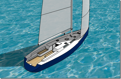 Simplified SketchUp Yacht Model