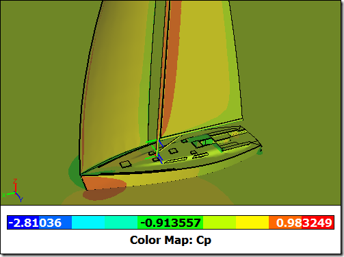 Pressure Coefficient Surface Contours