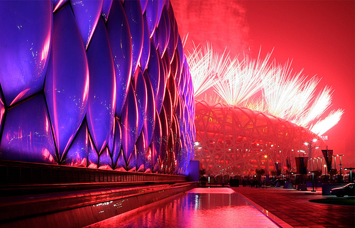 Beijing National Aquatics Center and Stadium, 2008 Beijing Olympics Opening Ceremony