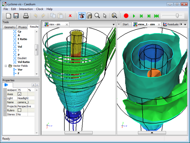 Caedium Professional Cyclone CFD Simulation