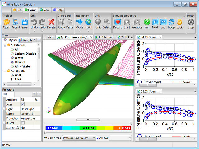 Panel Method Simulation in Caedium