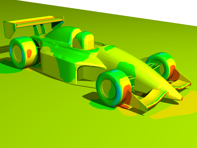 Open Wheel Race Car Pressure Coefficient