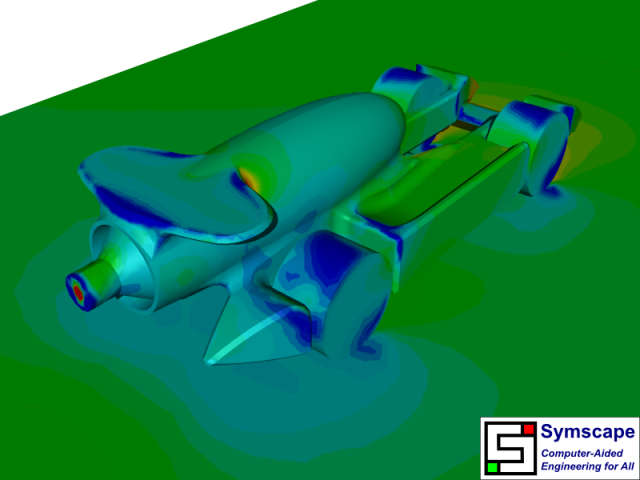 CO2 Jet Car Rear View of Pressure