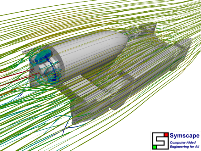 Streamlines F1 in Schools Design 2 Rear View