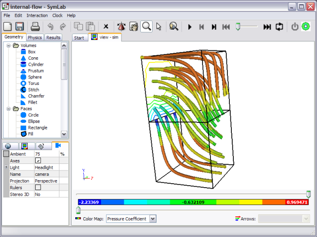 Internal Flow Streamlines