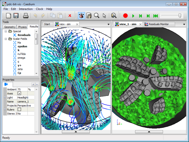 PDC Bit Caedium RANS Flow