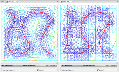 Source-Target Accuracy: Edge (source) influences face (target) mesh