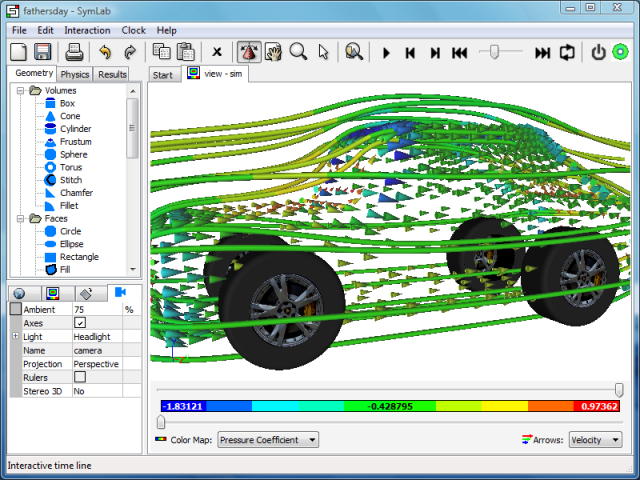 Airflow Around a Virtual Father's Day Car