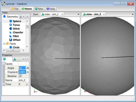 Visual Facets Control Example