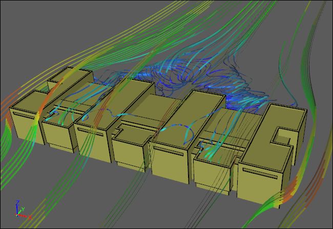 Airflow CFD Simulation Around the Smithsonian Air and Space Museum