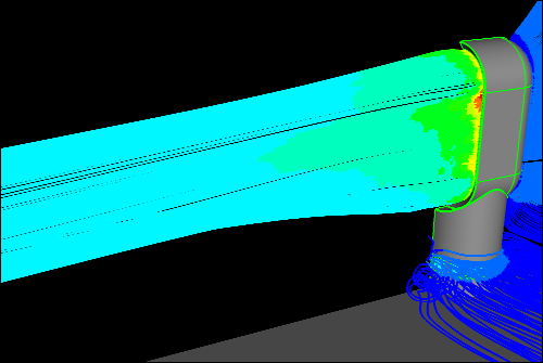 Idealized Dyson Air Multiplier CFD Simulation - Rear