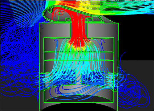 Idealized Dyson Air Multiplier CFD Simulation - Base Symmetry