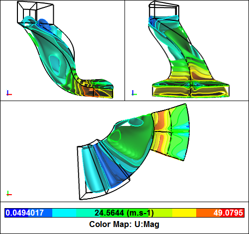 Sneak Peek Caedium v4 - Compressor Passage CFD Simulation