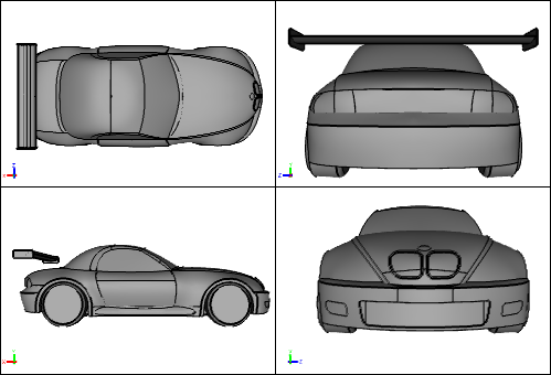 CFD Car Geometry with a Wing