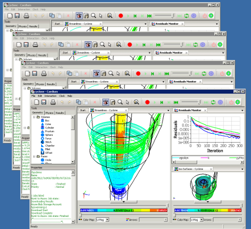 Multiple Caedium CFD Simulations Bursting to Azure