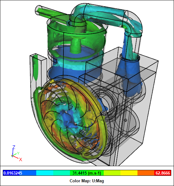 Dust Collector CFD Simulation