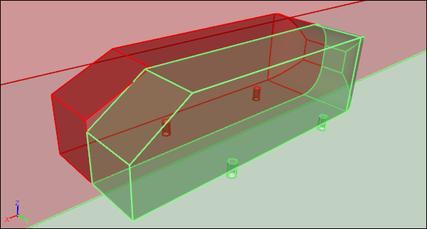 Two Flow Volumes Created Ready For CFD Simulation