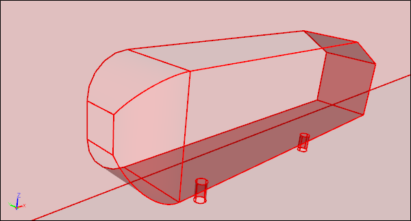 Half Model Due To Symmetry