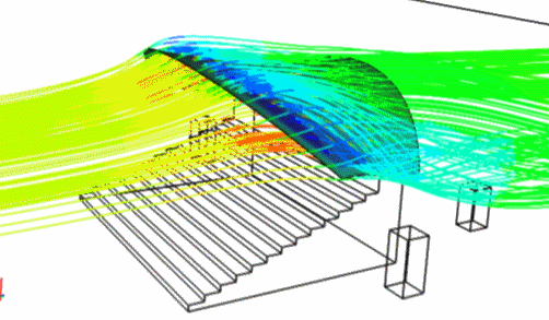Caedium v4 Membrane CFD Simulation: Streamlines