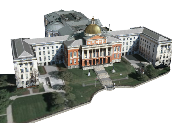 Massachusetts State House Texture Mapped