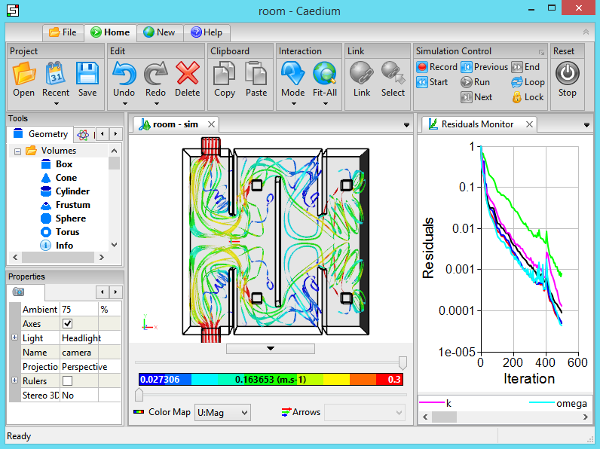 CFD Simulation in Caedium