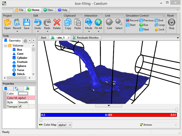 CFD Co-Processing for a Transient Simulation in Caedium