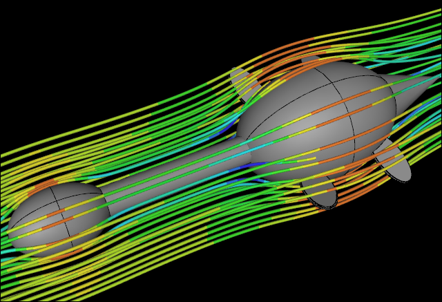 CFD Water Flow Simulation over an Idealized Plesiosaur