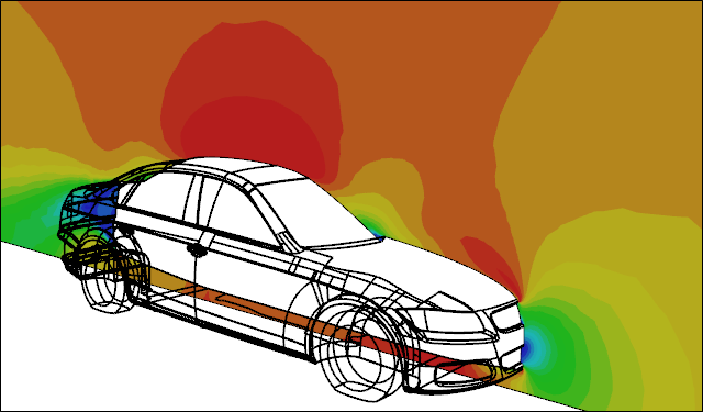 CFD Simulation of Airflow Around a Car