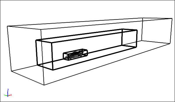 CFD Flow Domain for a Racecar in Free Air