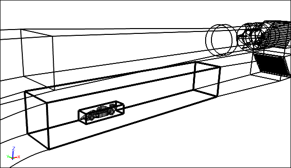 CFD Test Section for a Racecar in a Wind Tunnel