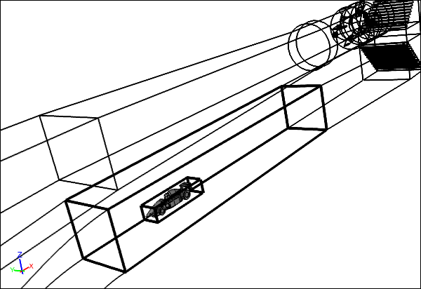 Wind Tunnel Test Section with Embedded Racecar