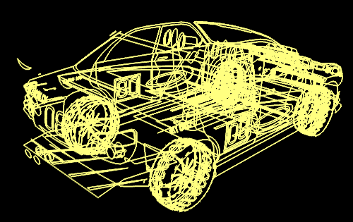 Real Wireframe Subaru Impreza