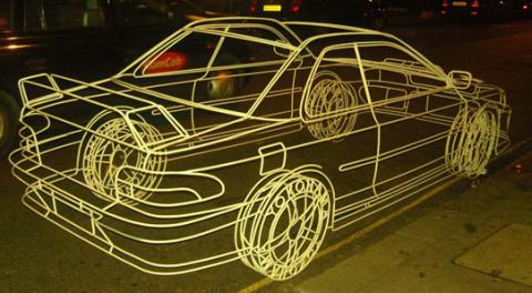 Fake Wireframe Subaru Impreza