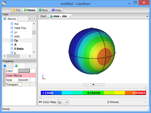 Pressure Coefficient Color Map