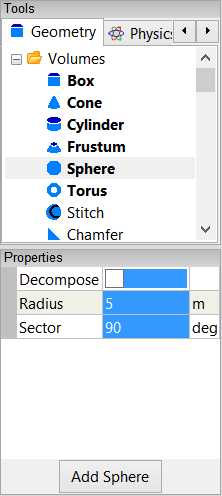 Sphere Quadrant Properties