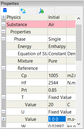 Fluid Reference Velocity Properties