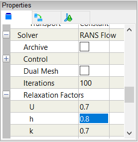 Fluid Relaxation Factors Properties