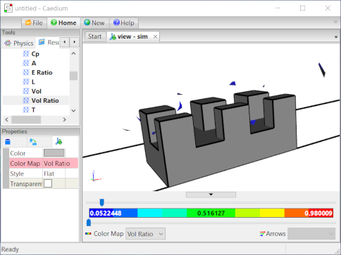 Volume Ratio Color Map Threshold