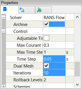 Archive and Time-Step Properties