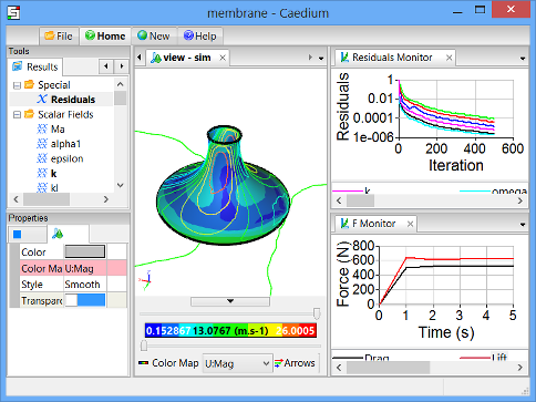 Caedium Membrane CFD Simulation