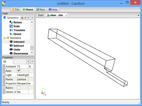 Quadrant of Pipe into a Box